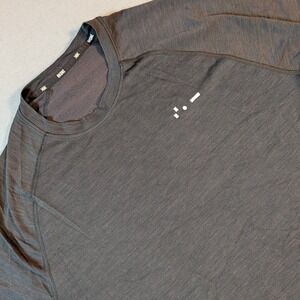 RHONE Men's Large T Shirt Short‎ Sleeve Gray Athletic Performance Lightweight
